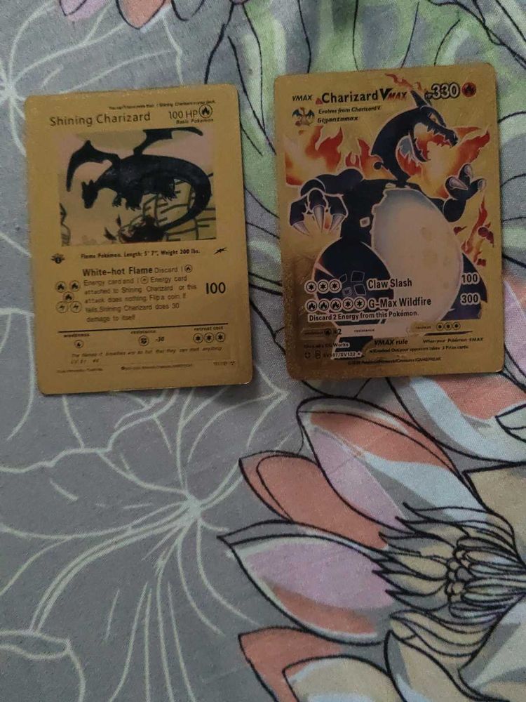 Pokemon cards Gold rare set of 2