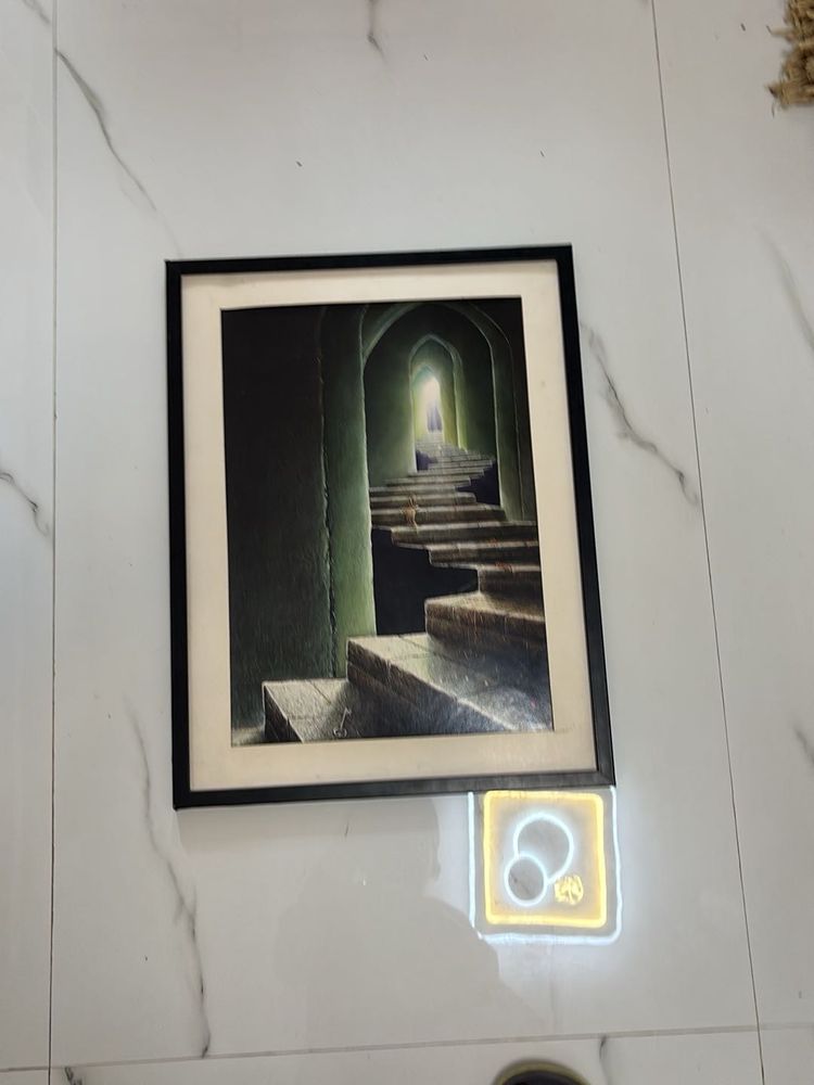 Framed Artwork: Staircase to Light