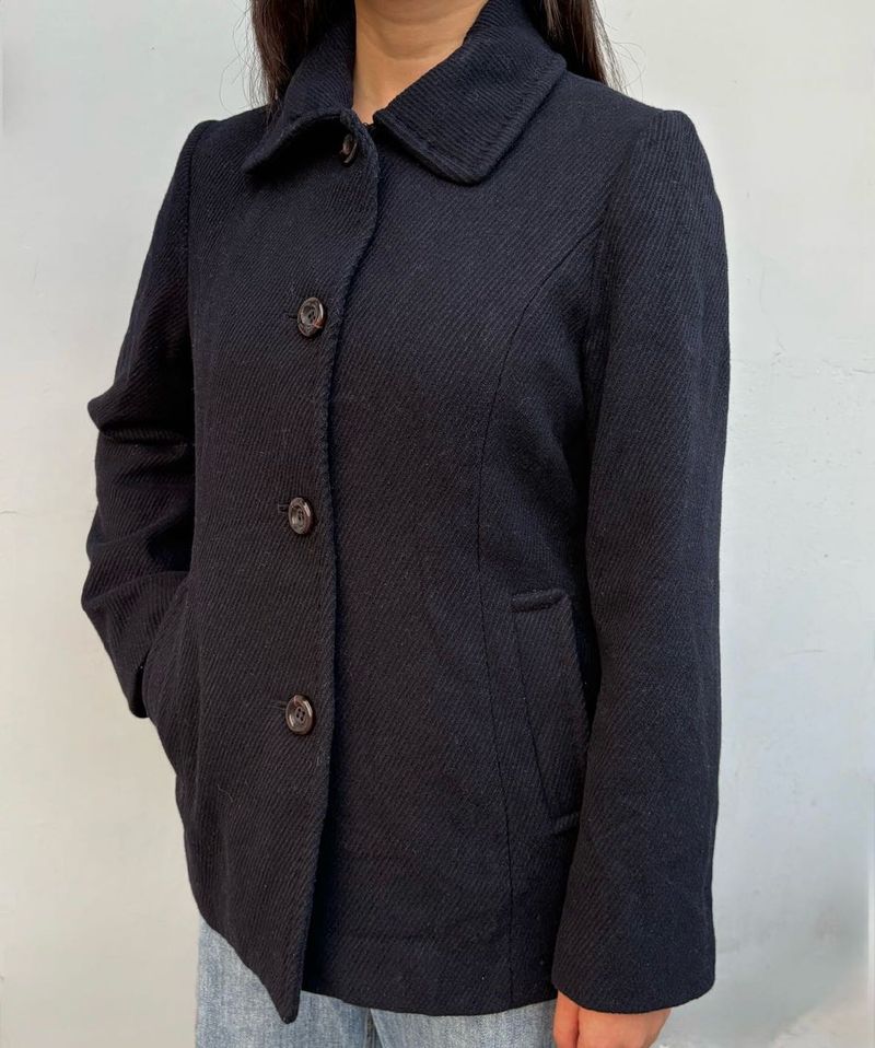 Classic Navy Button-Up Jacket