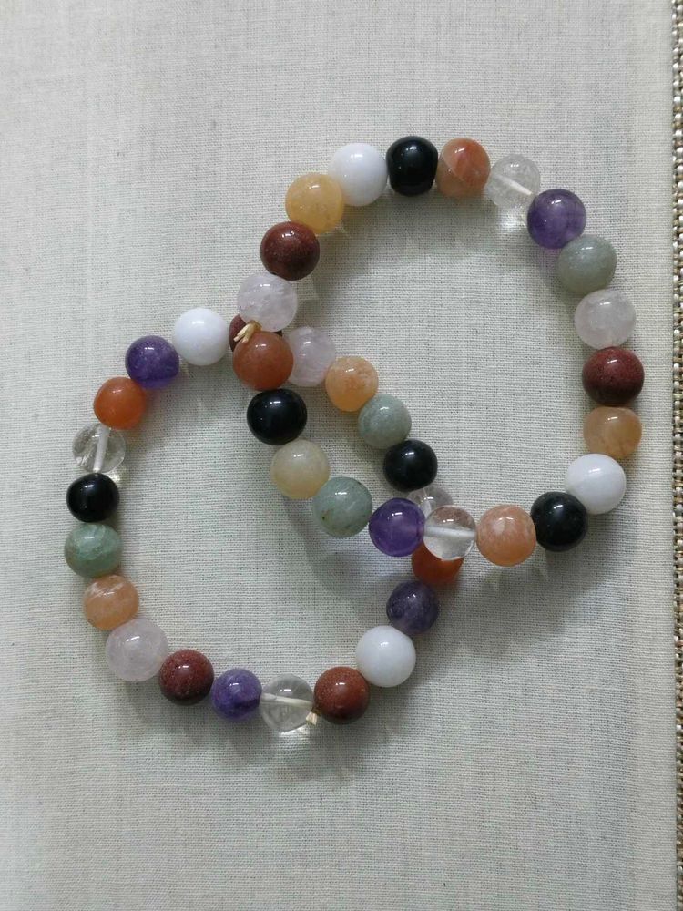 Multi Gemstone Crystal Unisex Bracelet