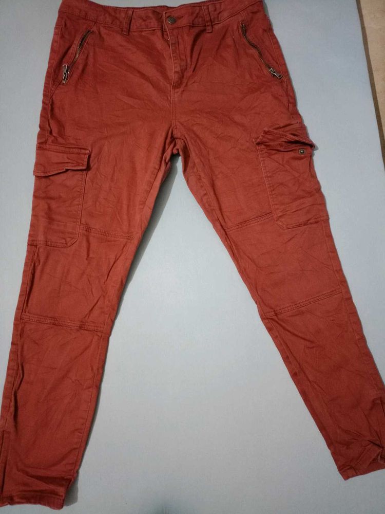 Orange Cargo Pants