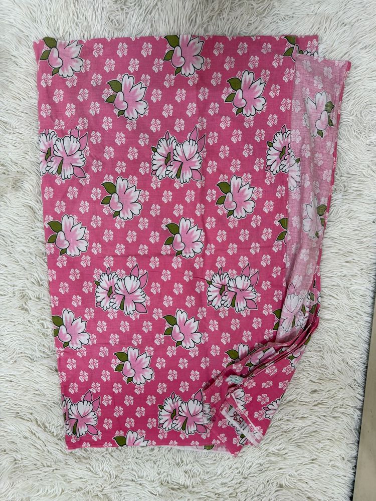 Vibrant Pink Floral Single bedsheet