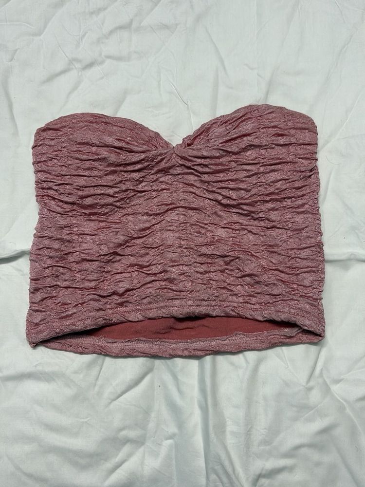Chic Ruched Strapless Tube Top