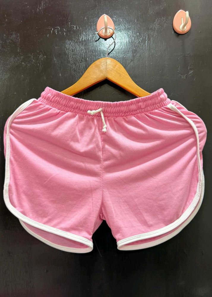 Cute Pink  Shorts with White Trim