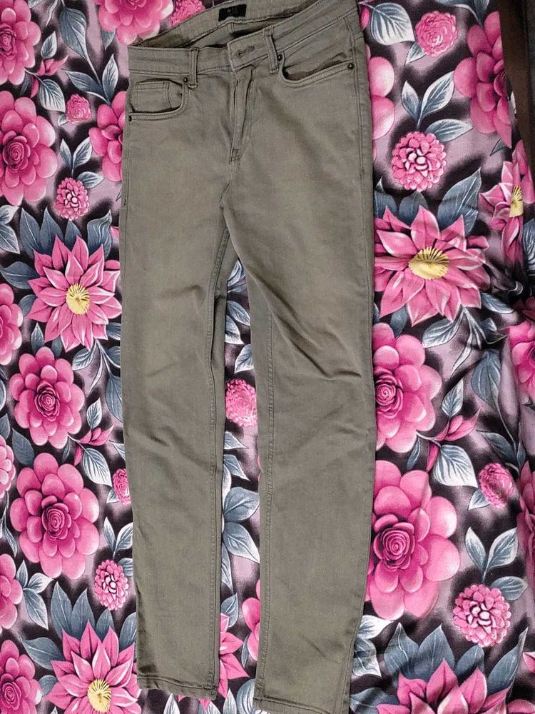 Men's Olive Green Slim Fit Chinos