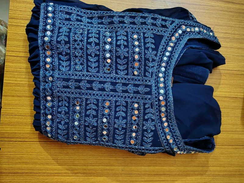 Designer Navy Blue Party wear