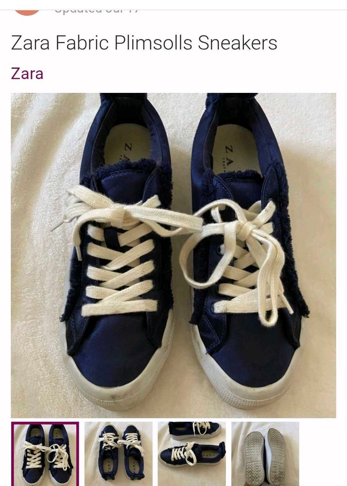 Zara Fabric Plimsolls