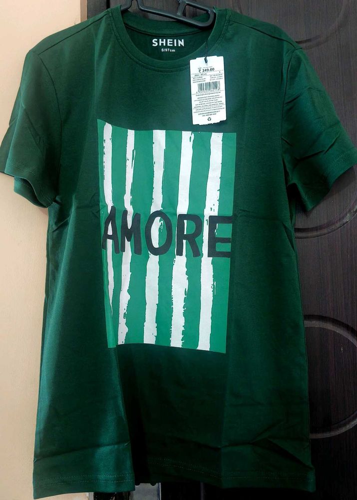 SHEIN Green 'Amore' Graphic T-Shirt