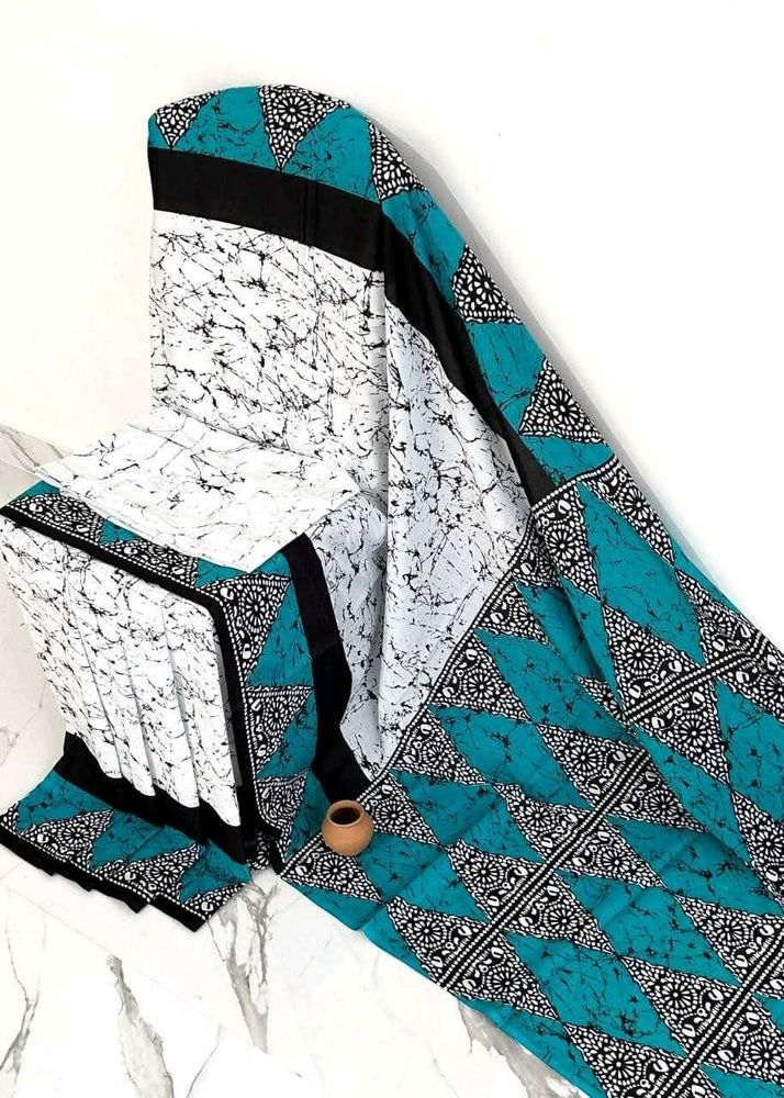 Brand New Beautiful Batik Print Saree