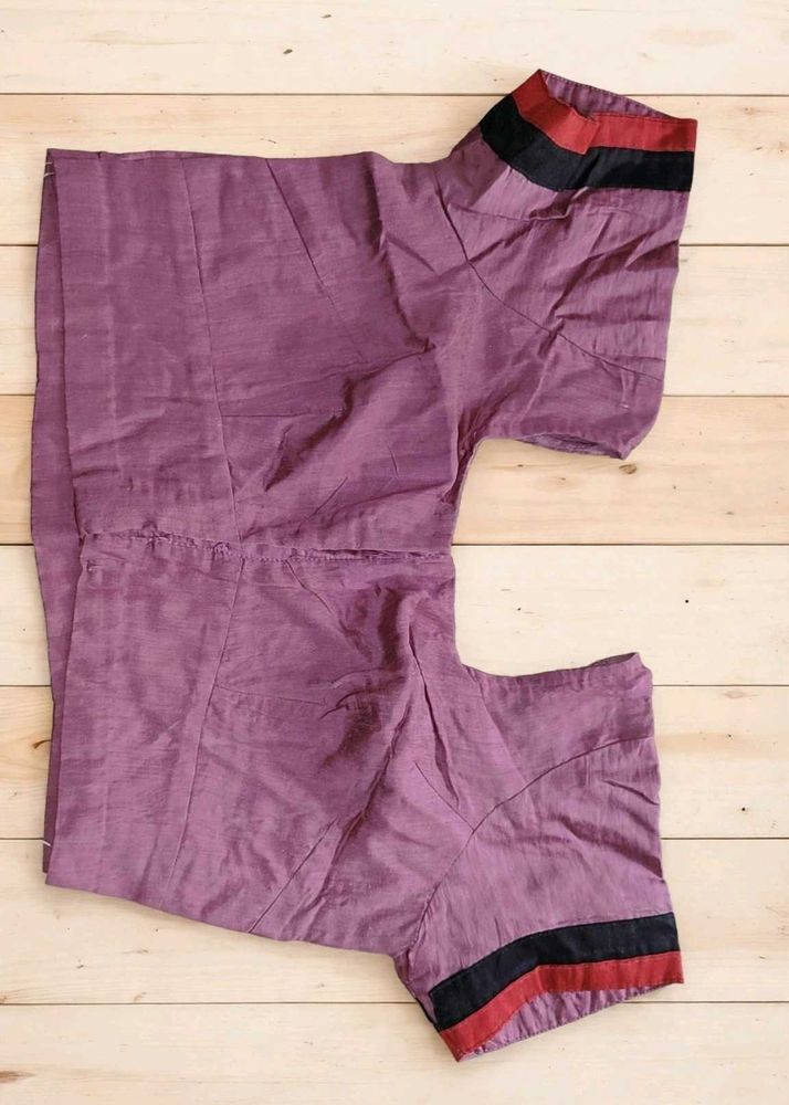 Purple Silk Blend Blouse