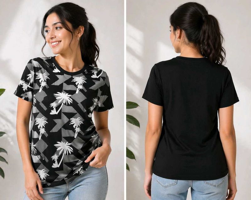 3 Graphic Print Women T-Shirt