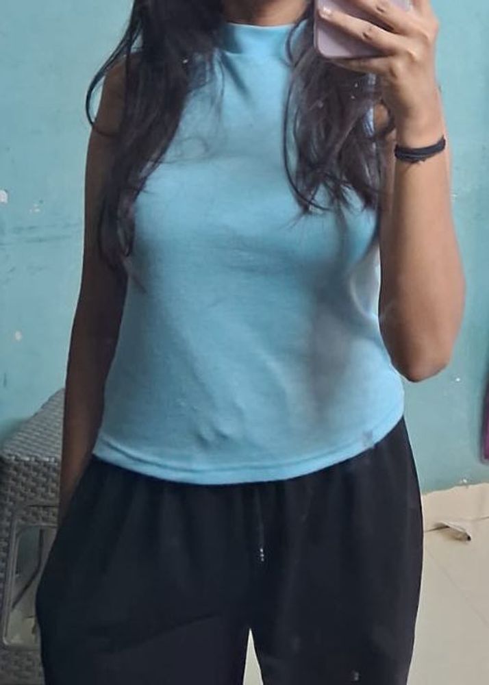 Light Blue Sleeveless Top