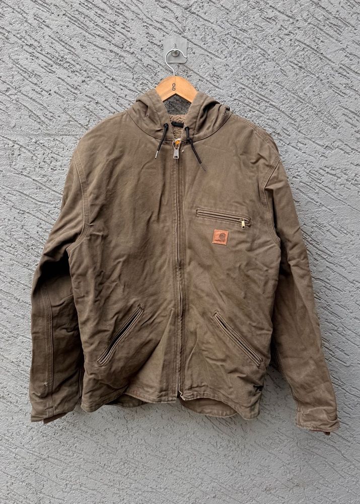 Carhartt Brown Hooded Work Jacket