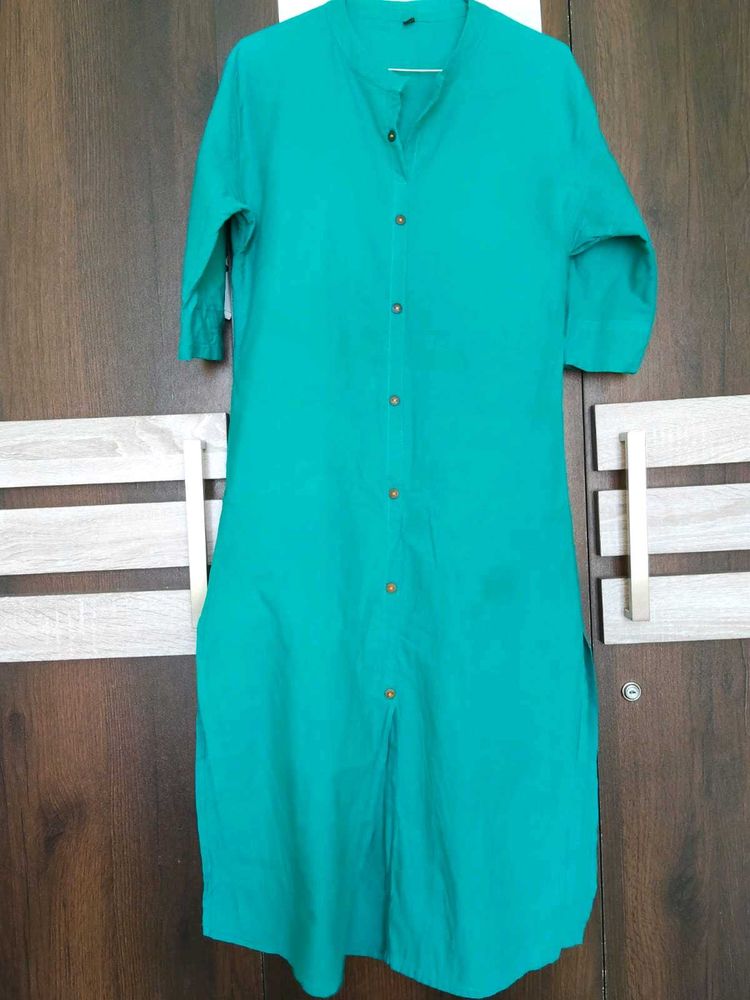 Teal Straight Kurta
