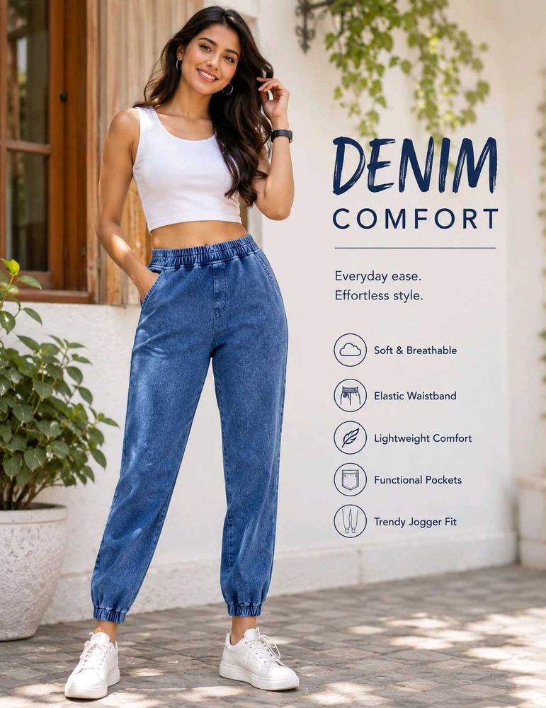 👖Branded Acid Wash Jogger Pants