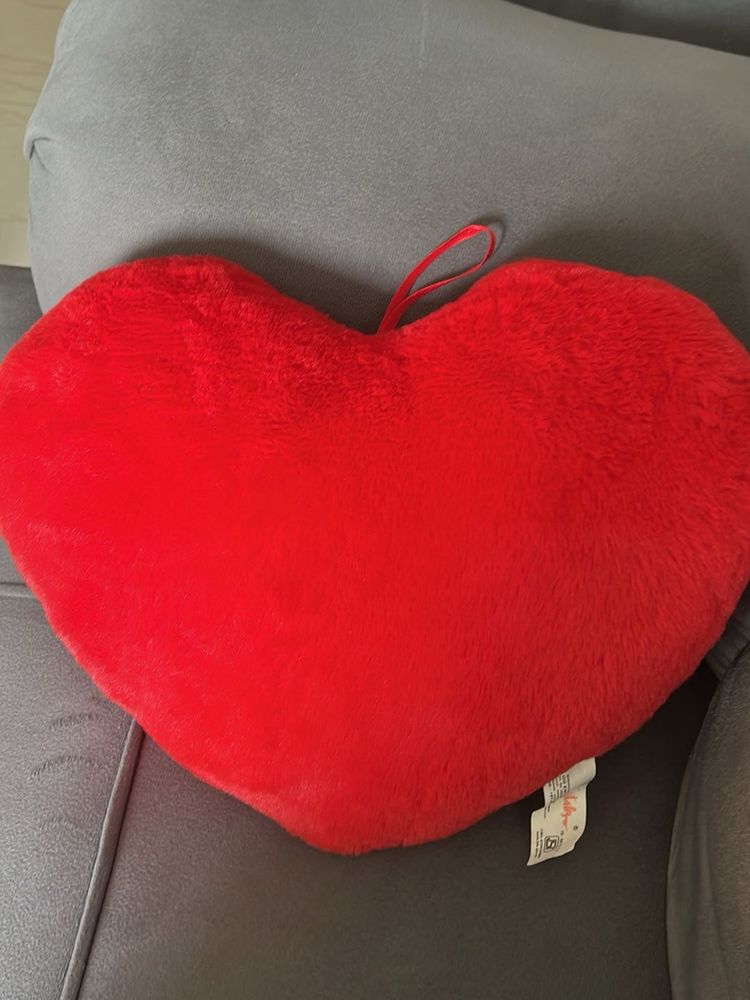 Plush Red Heart Pillow