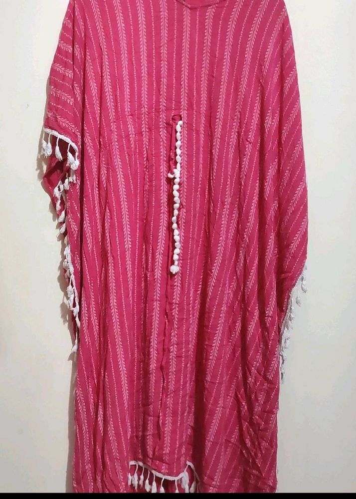Rose Color Kaftan Kurta For 38 Bust