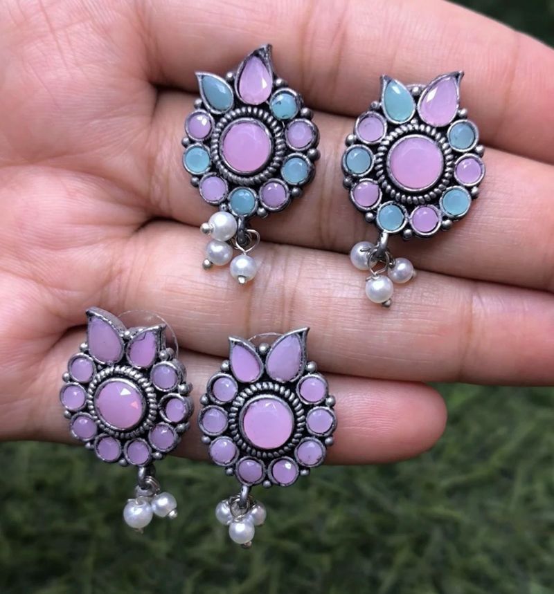 Ethnic Oxidized Jhumka Earrings