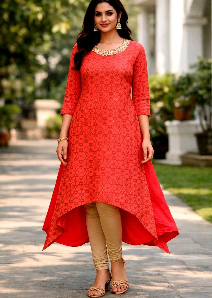 2 Layered Red Kurti
