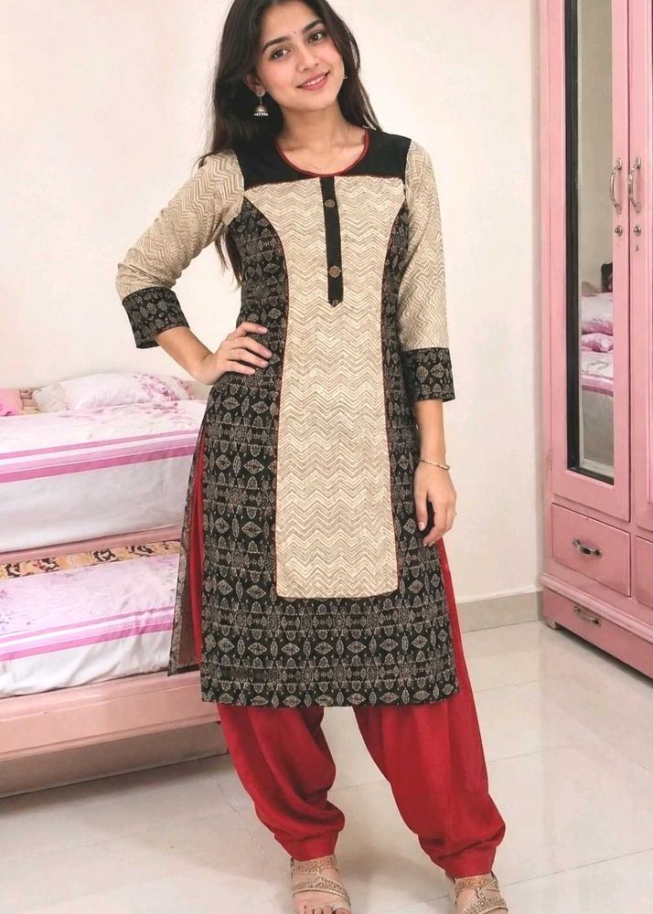 Pure Cotton Fabric Formal Kurti