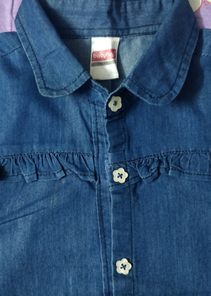 Cute Denim Shirt for Girls