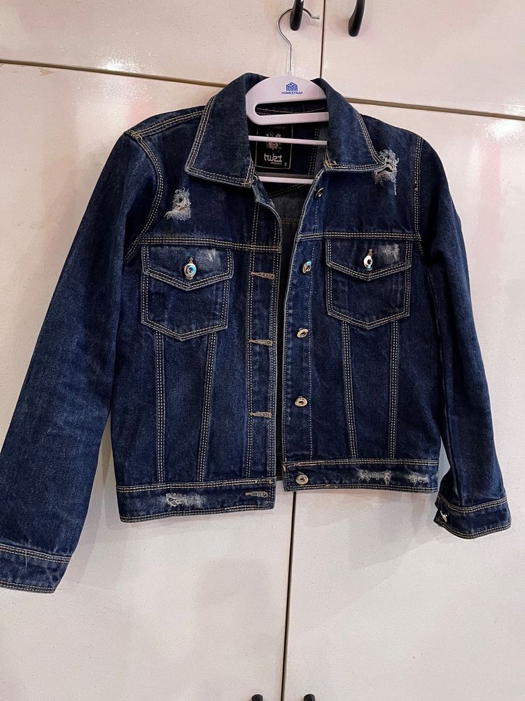 Stylish Distressed Denim Jacket