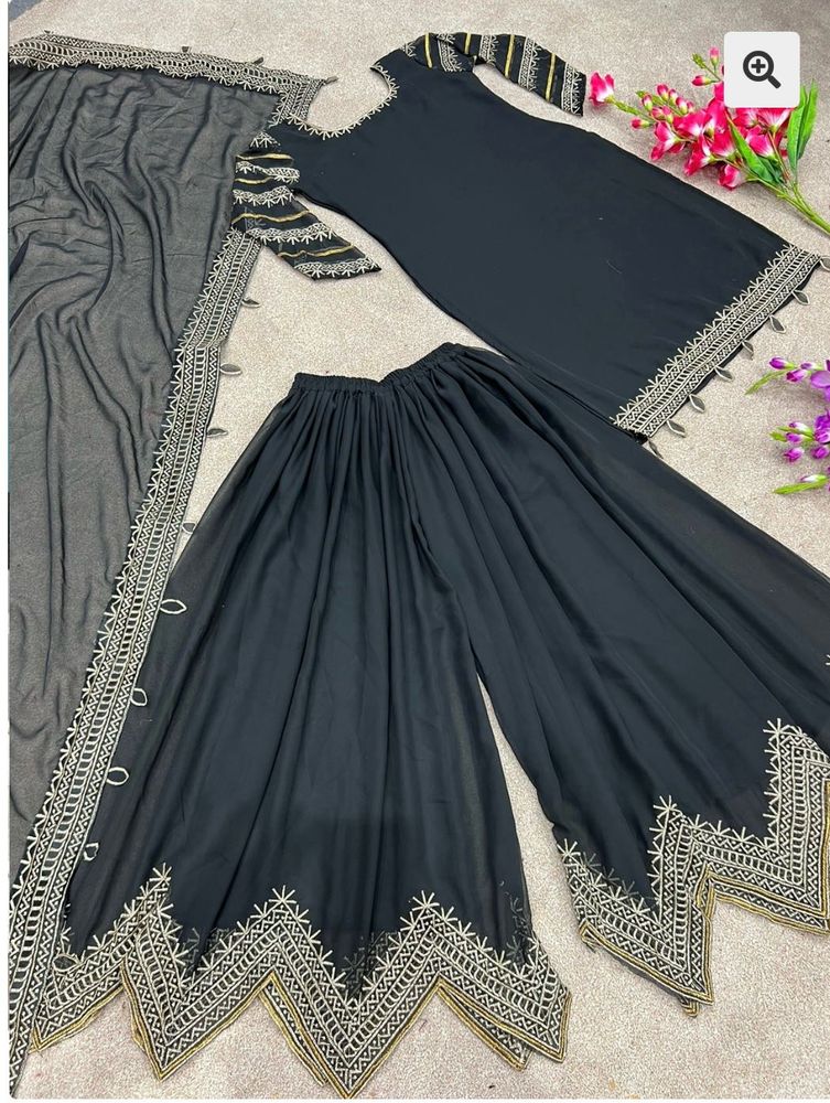 Elegant Black Kurta Set with Dupatta