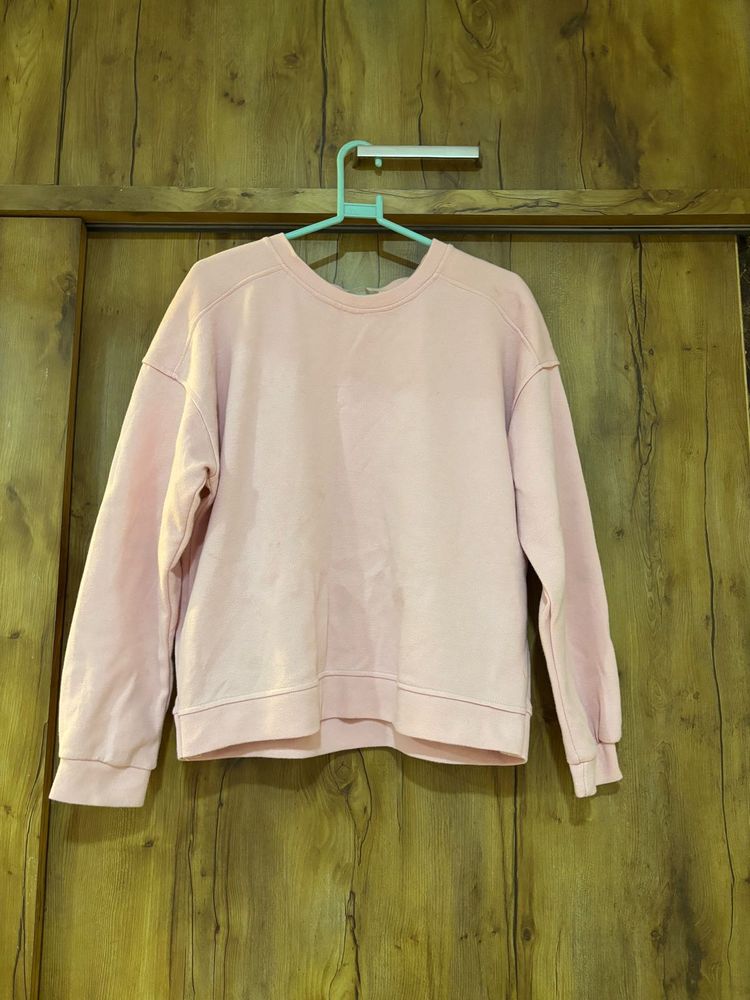 Soft Pink Crew Neck Sweatshirt