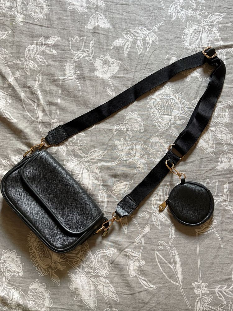 black sling bag