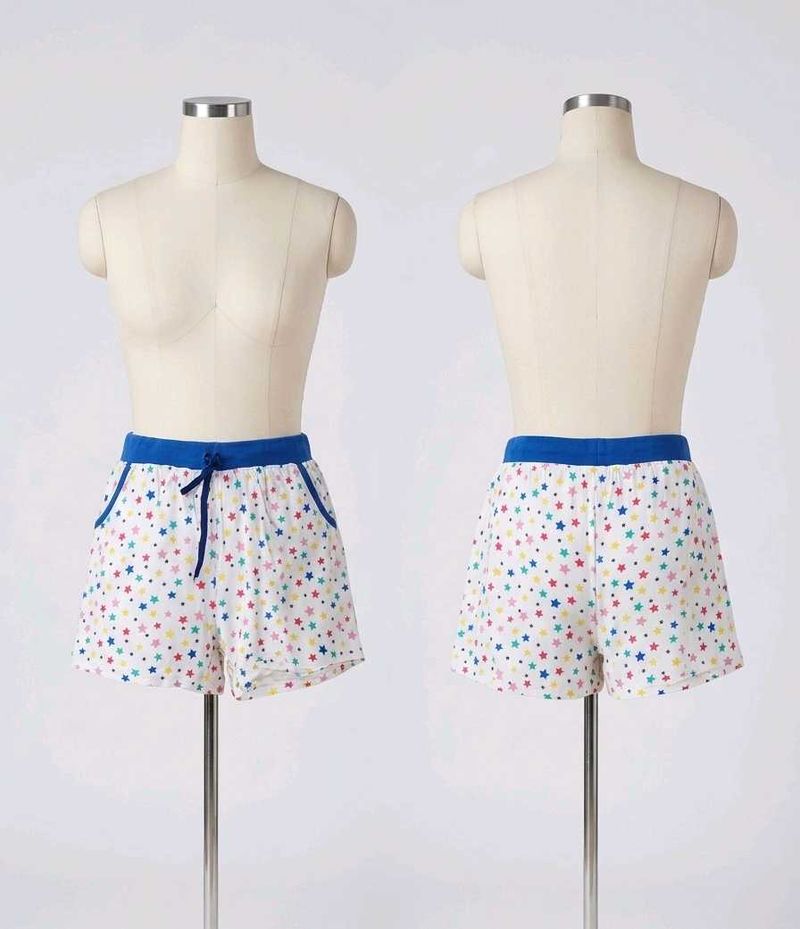 Cute Star Print Pajama Shorts
