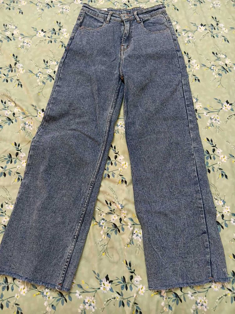 Wide Leg Denim Jeans