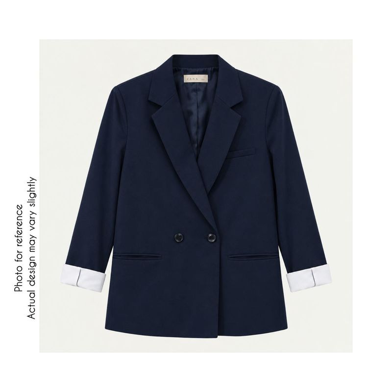 Navy Double-Breasted Blazer