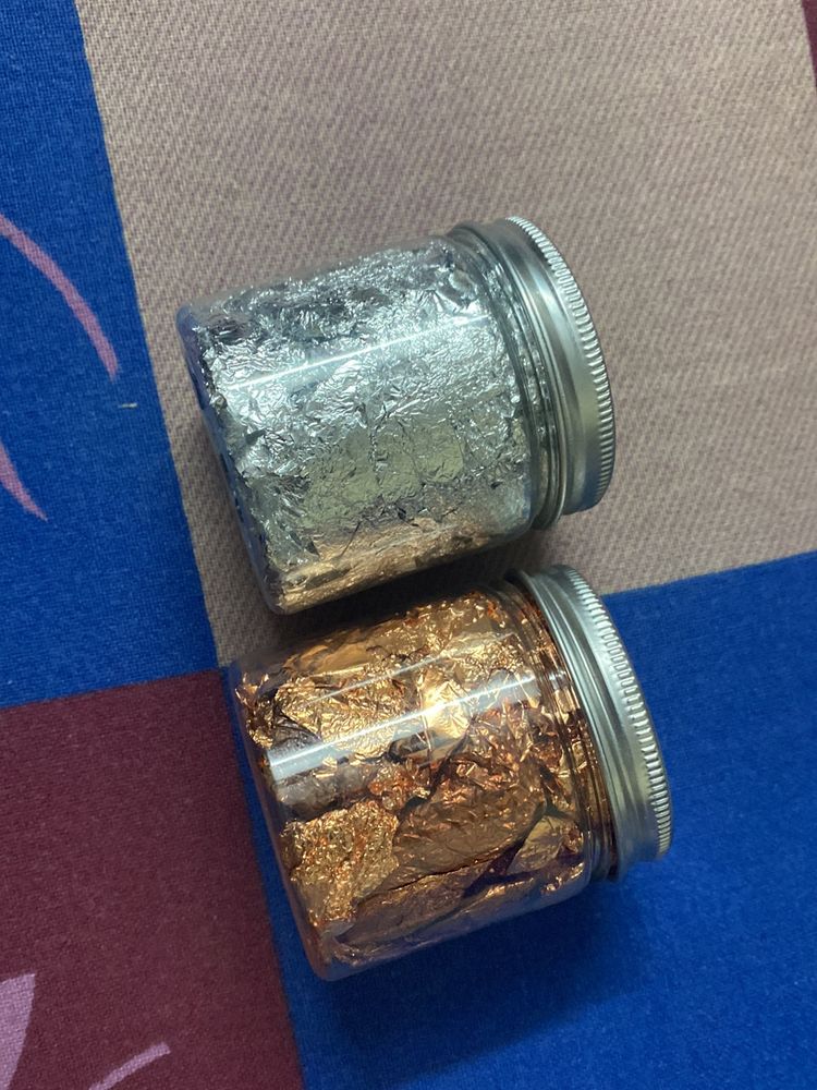 Foil Flakes For Resin In Gold &amp; Silver Colour