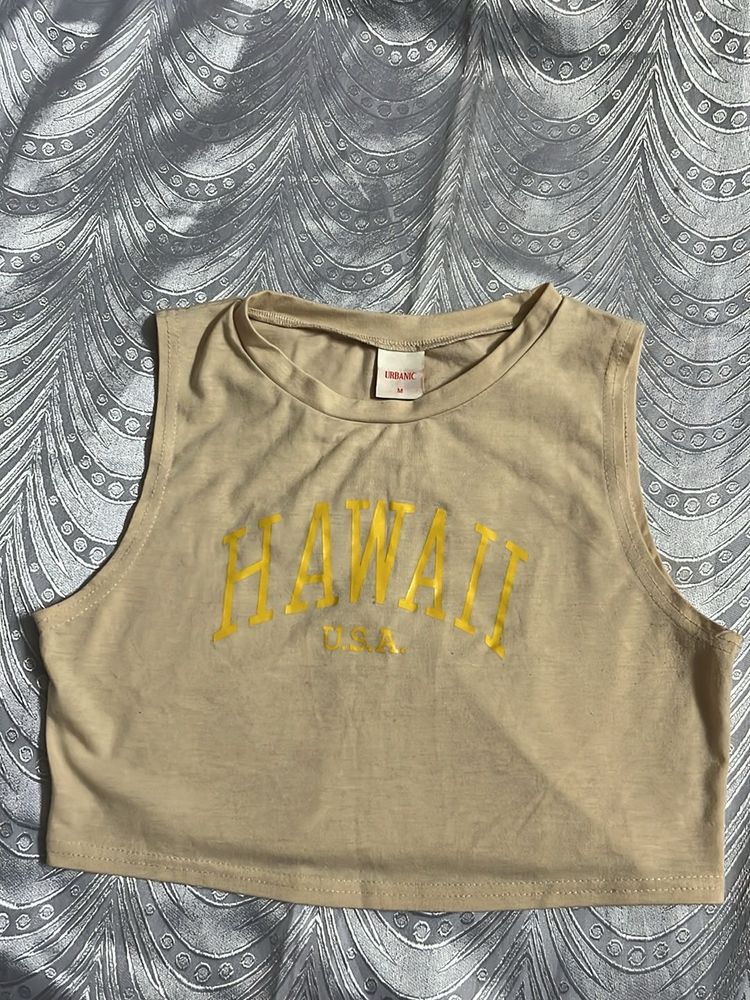 Graphic Print Sleeveless Top
