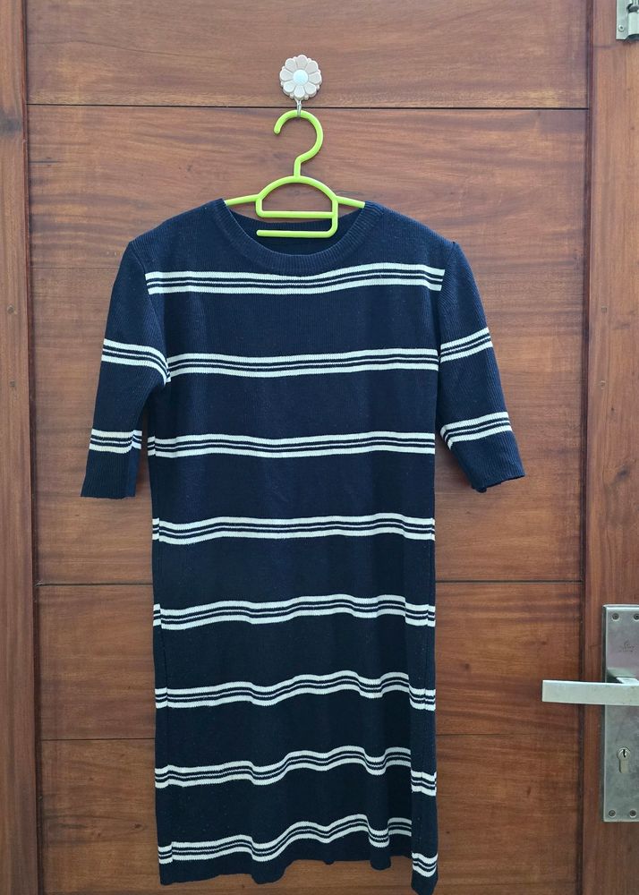 Navy Blue Sweater Dress