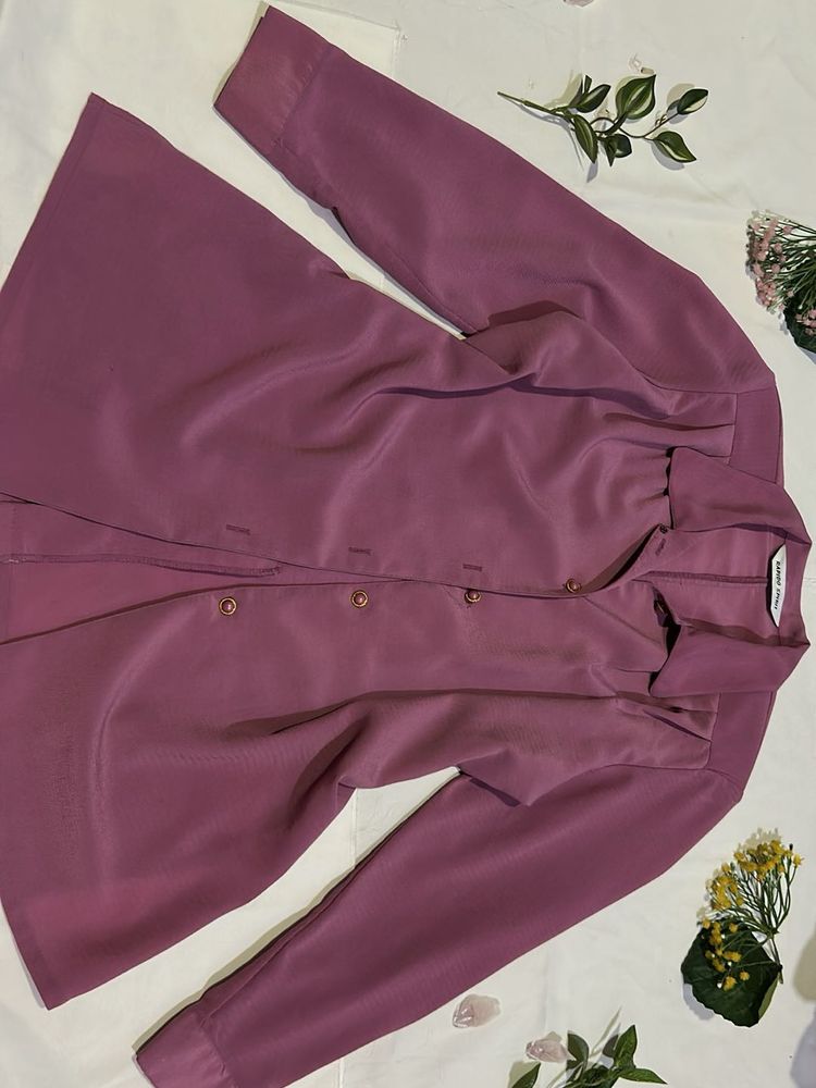Elegant Pink Button-Up Blouse