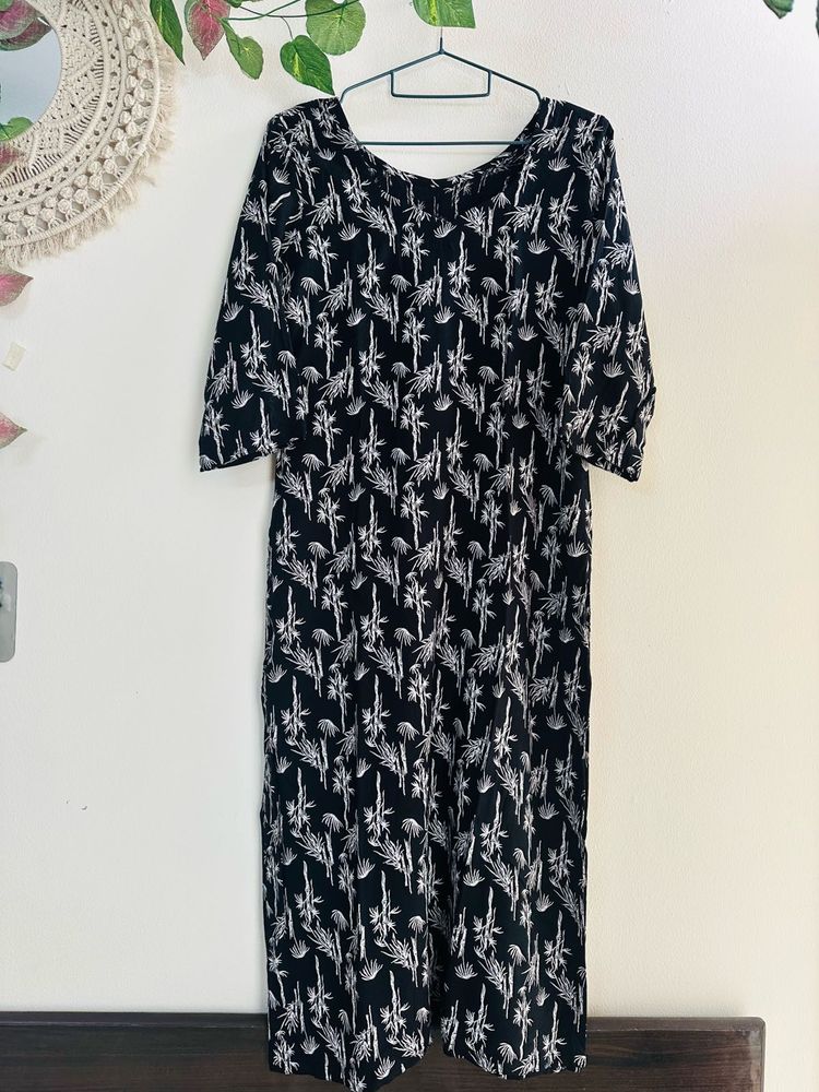 Black &amp; White Printed suit pallazo set