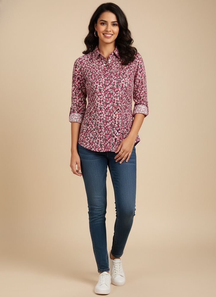 Chic Floral Print Shirt