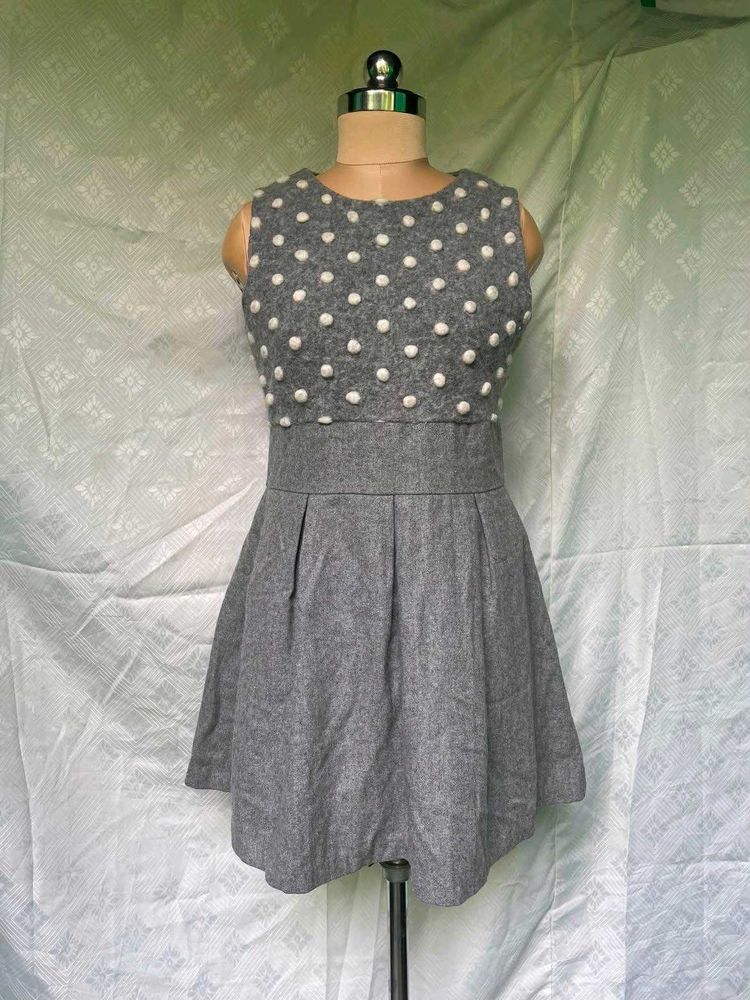 Grey Polka Dot Dress