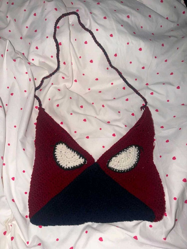Handmade Crochet Mask Bag