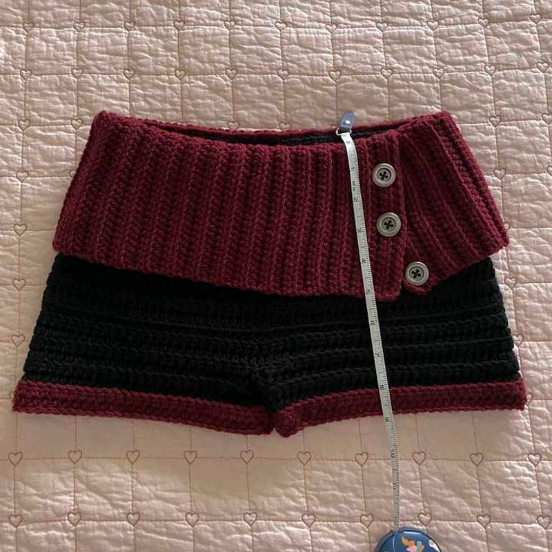 Crochet High-Waisted Shorts