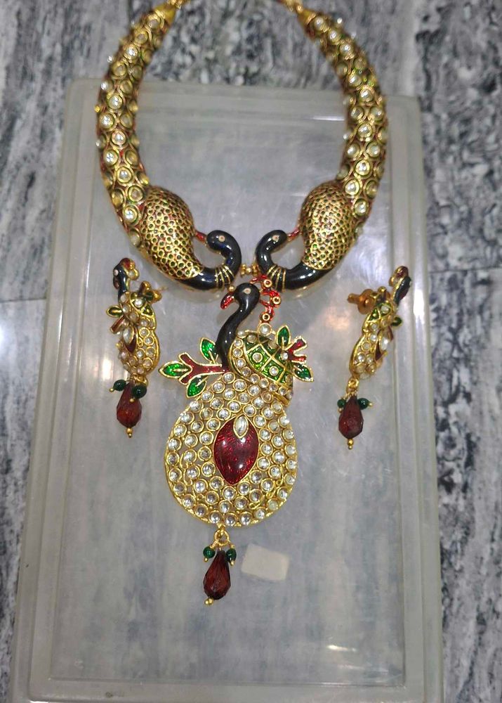 Peacock Design Necklace Set