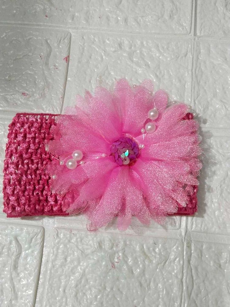 Pink Flower Headband