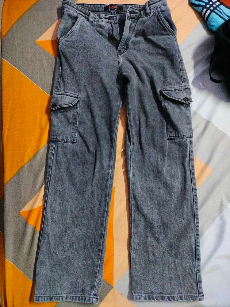 Black Charcoal Straight Jeans