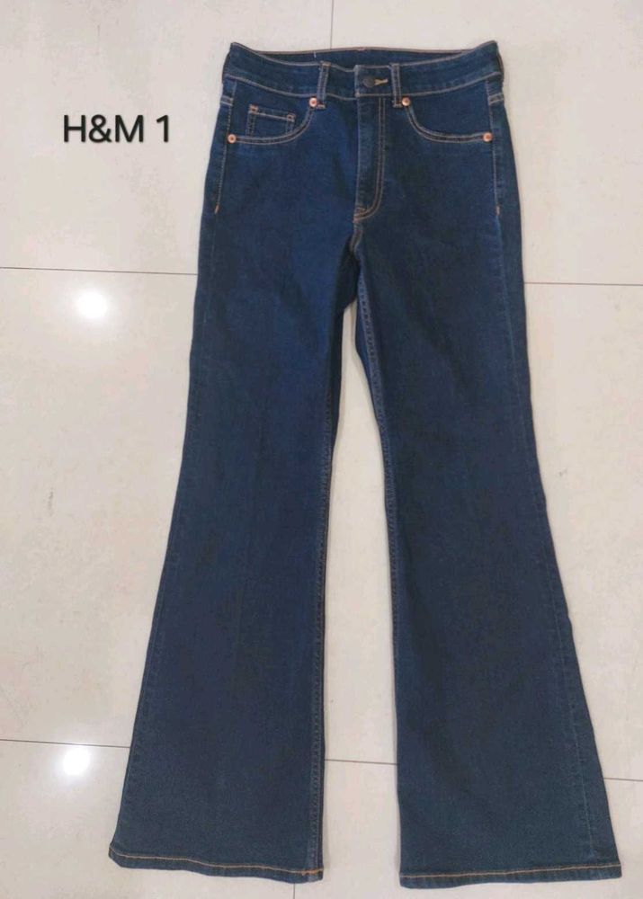 H&amp;M Dark Blue Flare Jeans