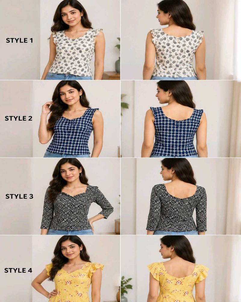 Set of 4 (Combo) Indian Short kurtis
