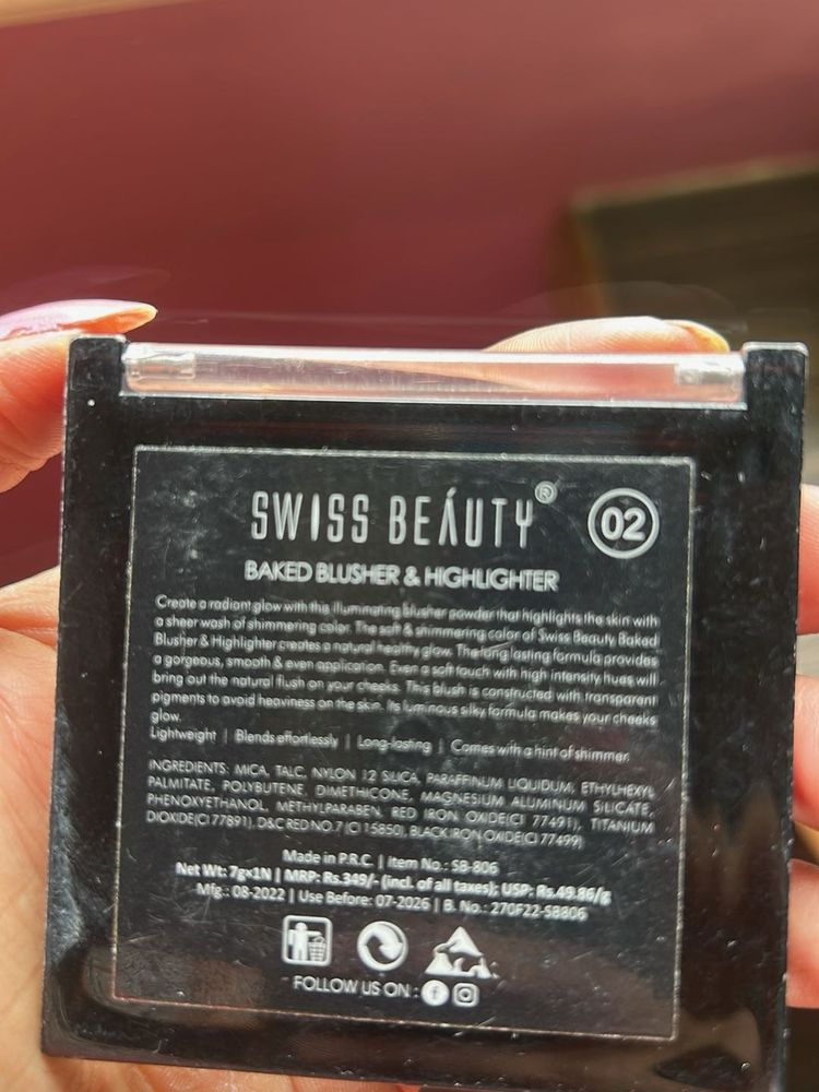 Swiss Beauty Baked Blusher &amp; Highlighter
