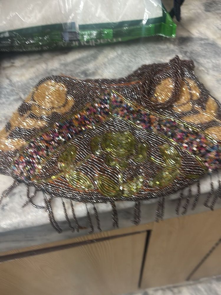 Embellished Beaded Clutch Bag