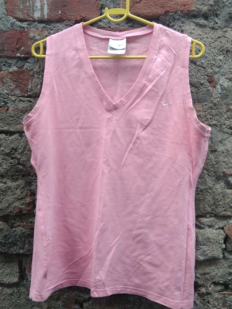 Nike Pink Sleeveless V-Neck Top
