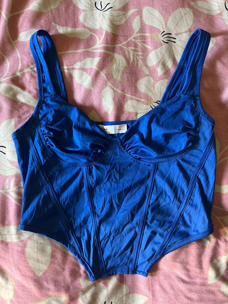 Vibrant Blue Corset Top